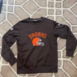 Nike NFL Cleveland Browns Therma-FIT Crewneck Sweatshirt